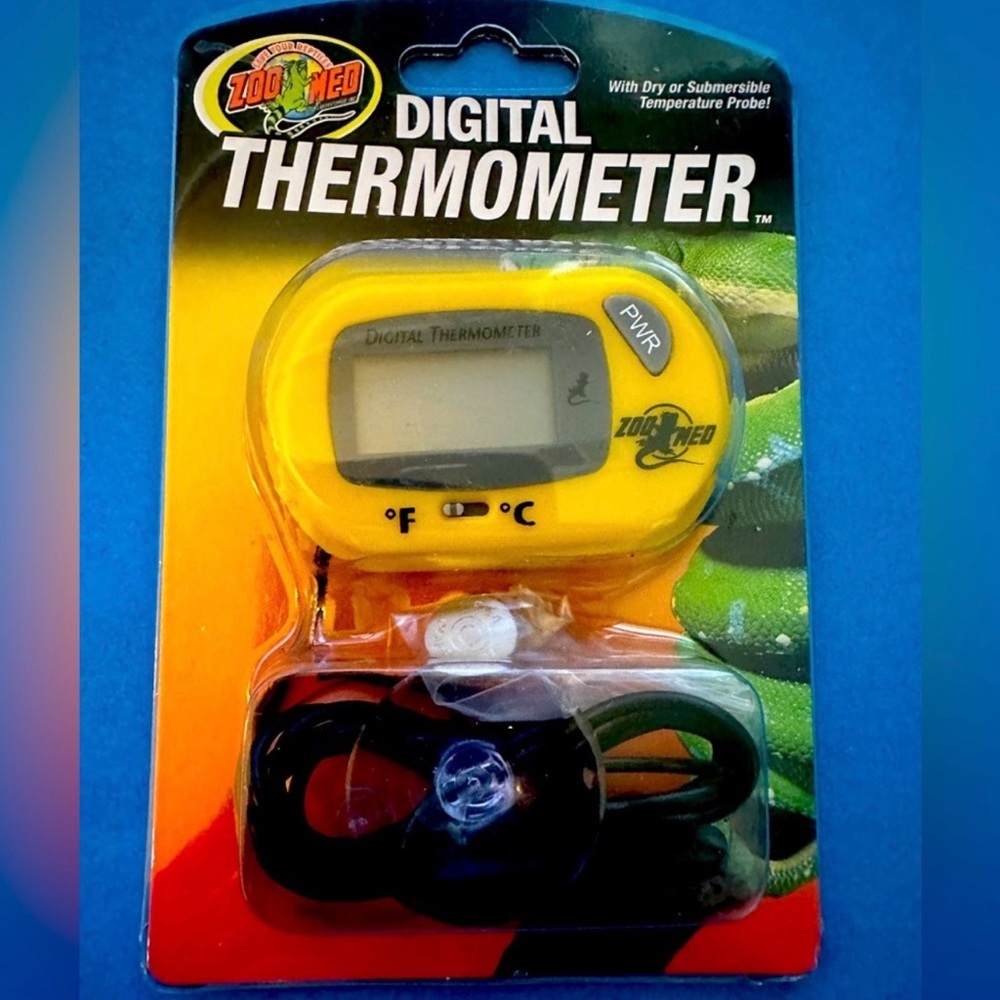 Yellow Digital Thermometer for Reptile Habitats